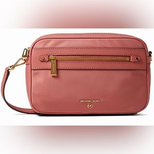 Michael Kors Pink Jet Set Charm Nylon Crossbody Purse